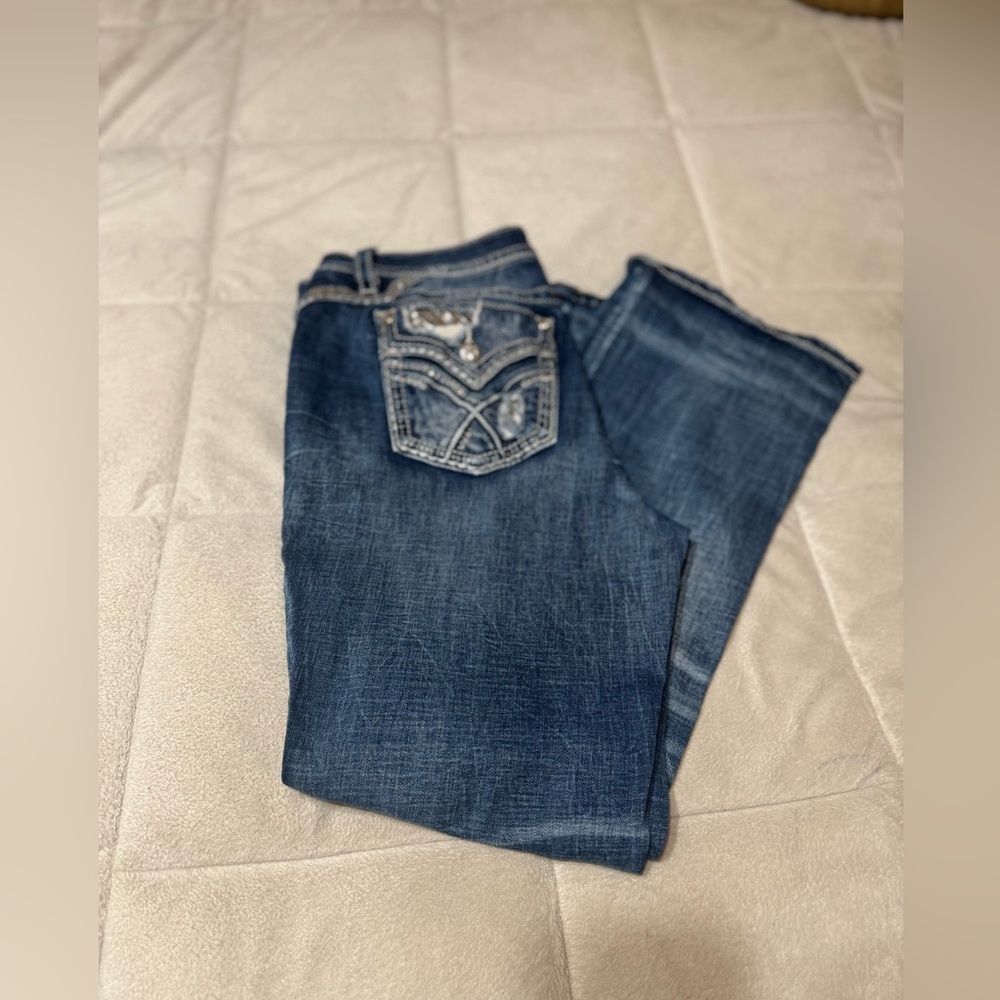 Miss Me Blue Flare & Wide Leg Jeans - Picture 2 of 8